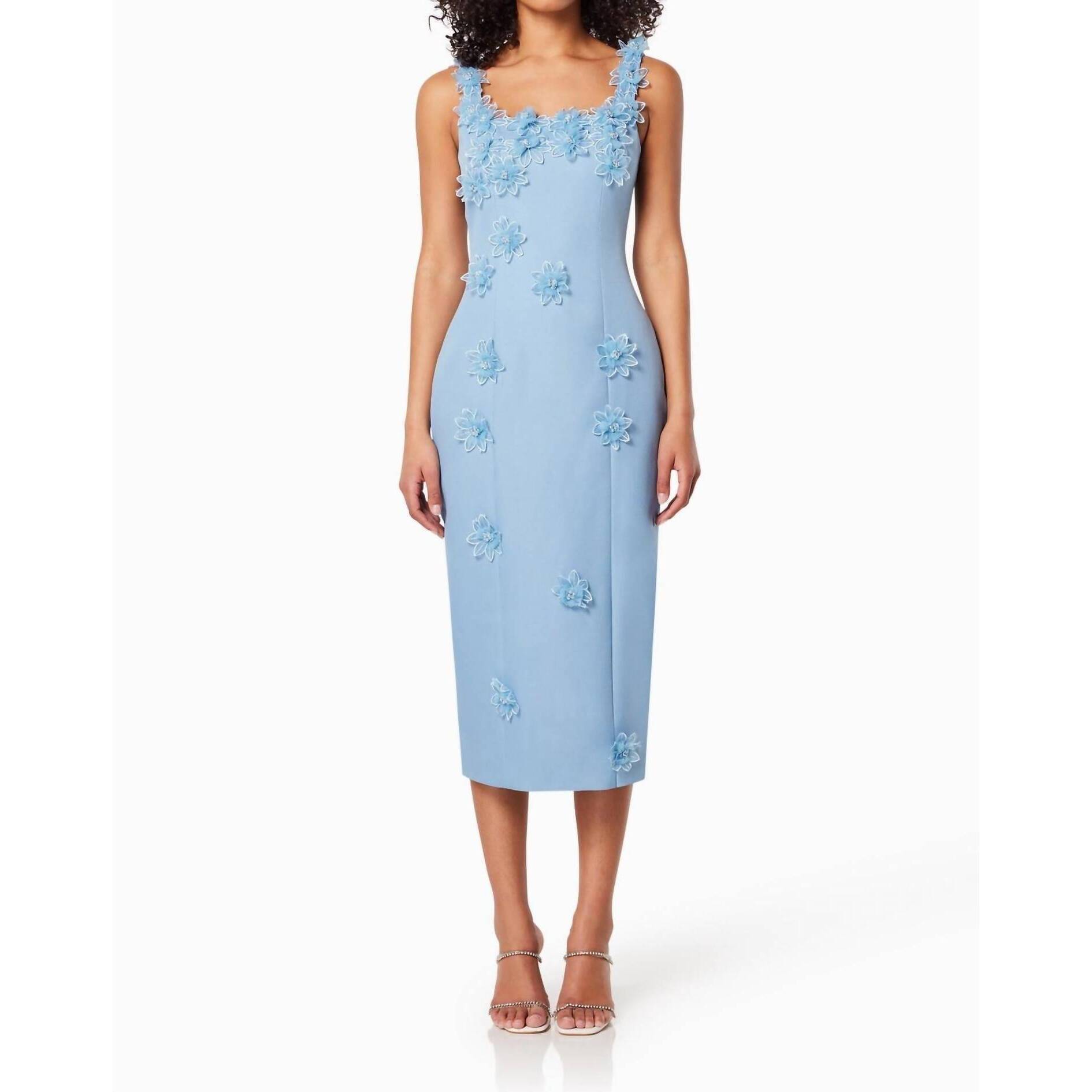 New Elliatt Prague Midi Dress In Cornflower
